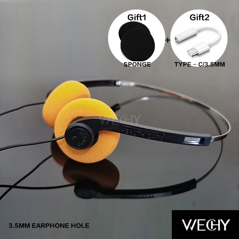 Ins New Underwire Headphone Music Mp3 Walkman Retro Feelings Portable Voice Wired Small Headphones Sports Fashion Photo Props