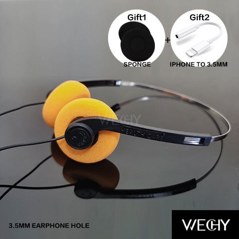 Ins New Underwire Headphone Music Mp3 Walkman Retro Feelings Portable Voice Wired Small Headphones Sports Fashion Photo Props