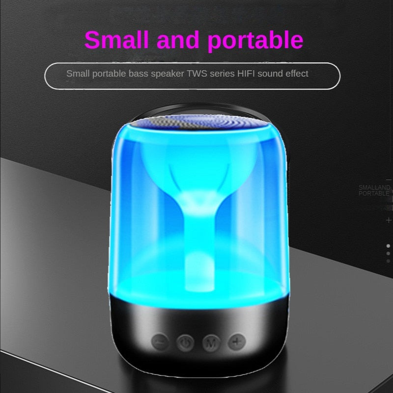 Mobile Phone Bluetooth Speaker High-quality Colorful Lights Wireless Small Sound Box Subwoofer Portable Home Impact Mini Gift