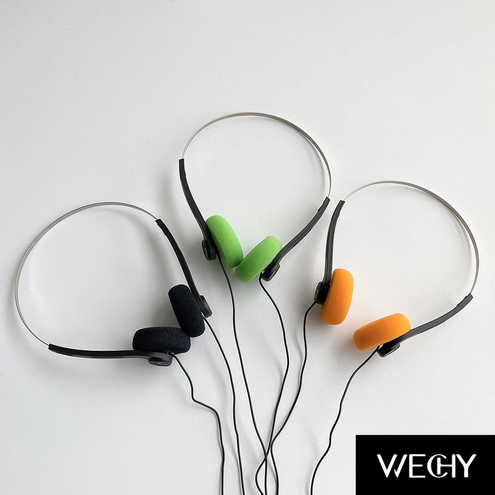 Ins New Underwire Headphone Music Mp3 Walkman Retro Feelings Portable Voice Wired Small Headphones Sports Fashion Photo Props