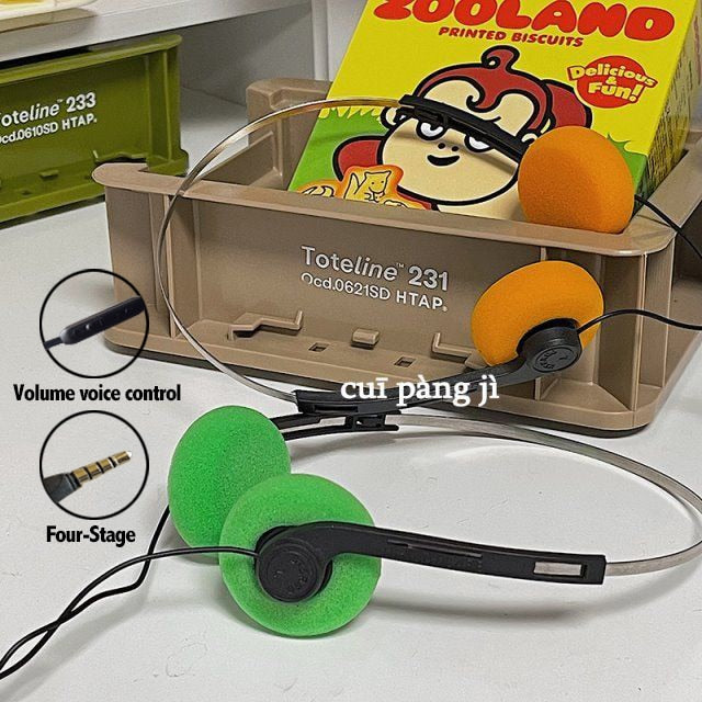 Ins New Underwire Headphone Music Mp3 Walkman Retro Feelings Portable Voice Wired Small Headphones Sports Fashion Photo Props