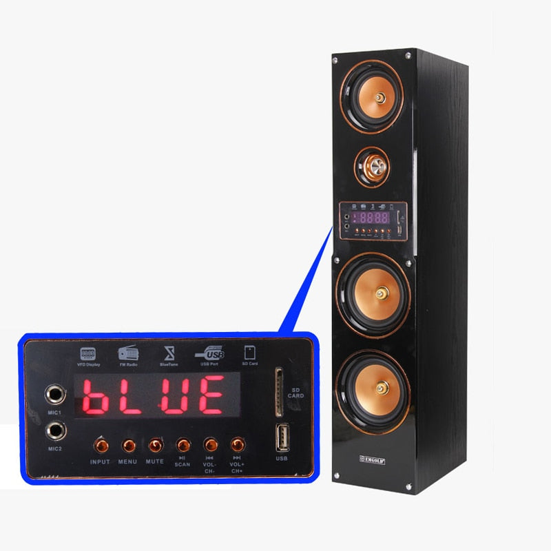 200W High-power 6.5 Inch Floor-standing Three-way Speaker with Dual Bass Home Theater Hifi Fever Speaker High Fidelity A Pair