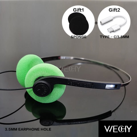 Ins New Underwire Headphone Music Mp3 Walkman Retro Feelings Portable Voice Wired Small Headphones Sports Fashion Photo Props