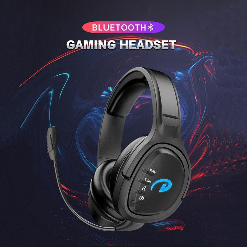 Bluetooth Headphone Wireless Bluetooth Headset Over Ear Gamer Headset with Microphone Stereo Wired Earphone for PC PS4 Laptop