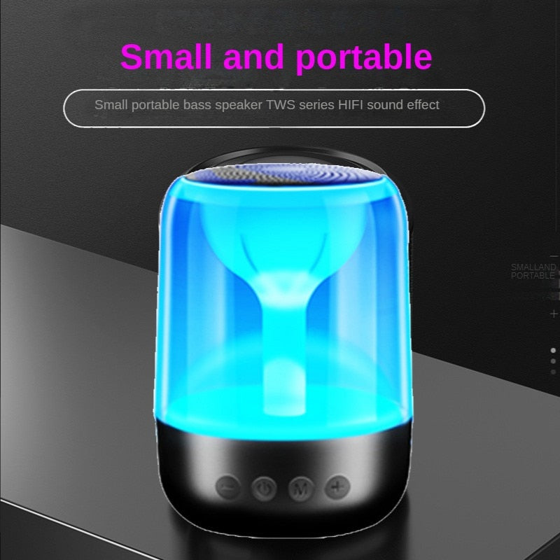 Mobile Phone Bluetooth Speaker High-quality Colorful Lights Wireless Small Sound Box Subwoofer Portable Home Impact Mini Gift