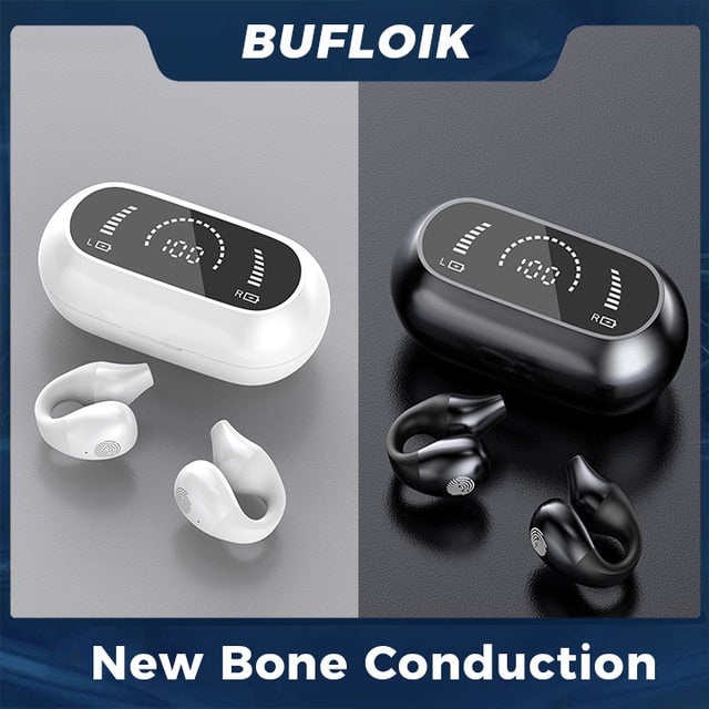 2023 NEW Original Bone Conduction Bluetooth Headsets Open Ear Clip Wireless Headphones with Mic Sports Earphones for iphone