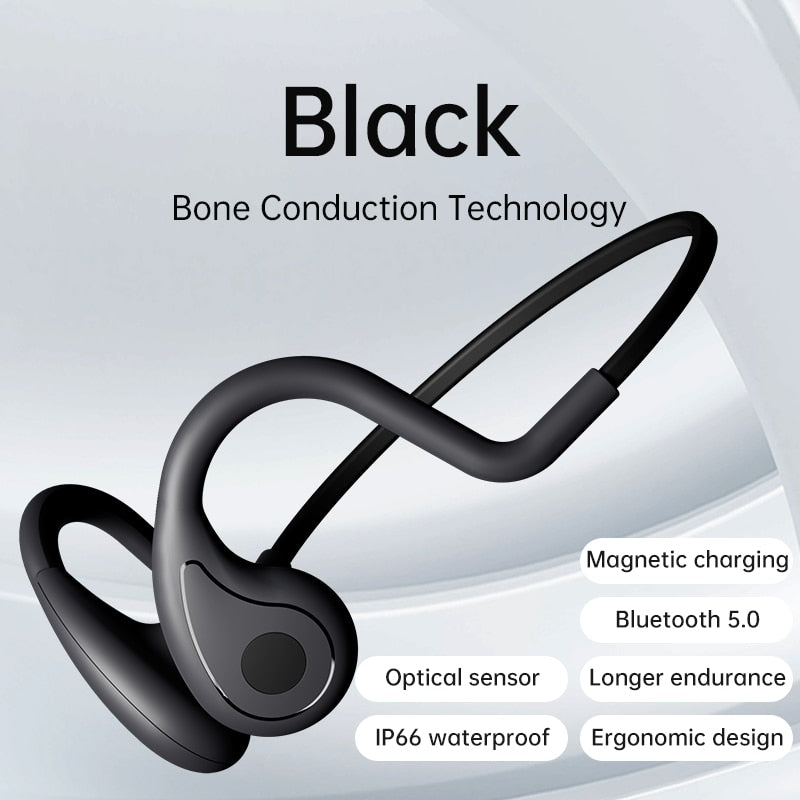 Bone Conduction earphones Wireless Bluetooth HifiEar-hook headphones Waterproof bone conduction headphone withmic Earbud Headset