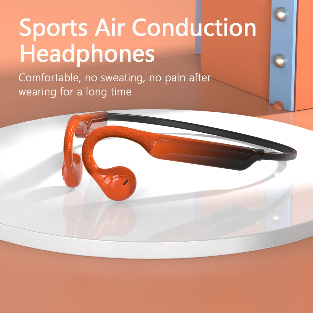 Bone conduction binaural Bluetooth headset with no air sensation, no ear pain, ultra portable sports, fitness, music listening