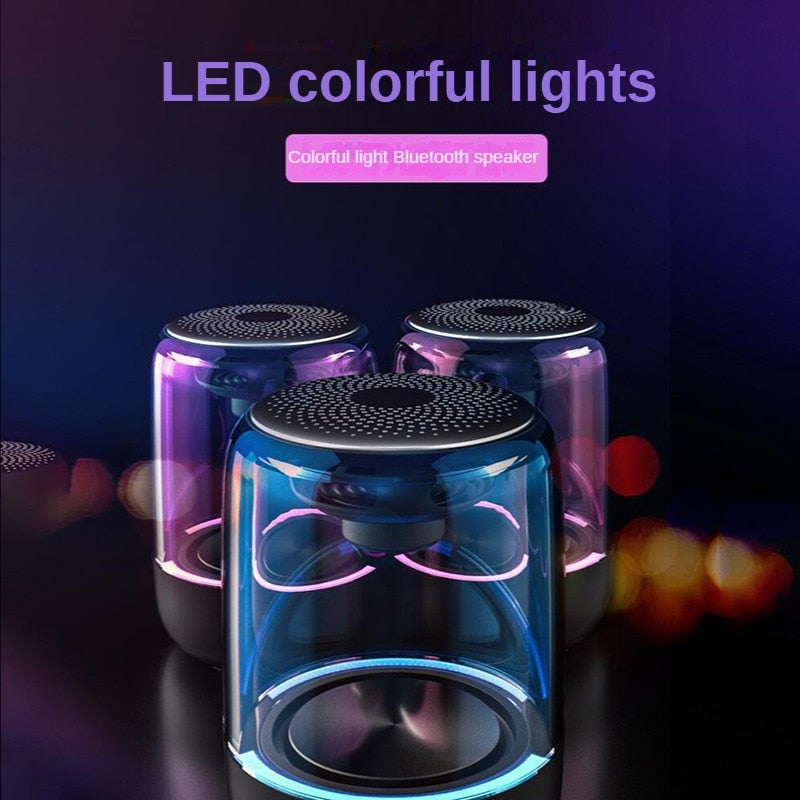 Mobile Phone Bluetooth Speaker High-quality Colorful Lights Wireless Small Sound Box Subwoofer Portable Home Impact Mini Gift