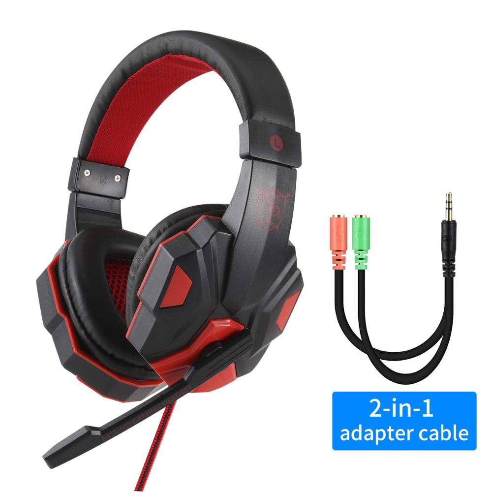 Professional Led Light Wired Gaming Headphones With Microphone For Computer PS4 PS5 Xbox Bass Stereo PC Gaming Headset Gifts