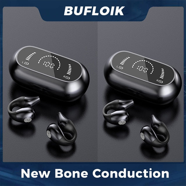 2023 NEW Original Bone Conduction Bluetooth Headsets Open Ear Clip Wireless Headphones with Mic Sports Earphones for iphone