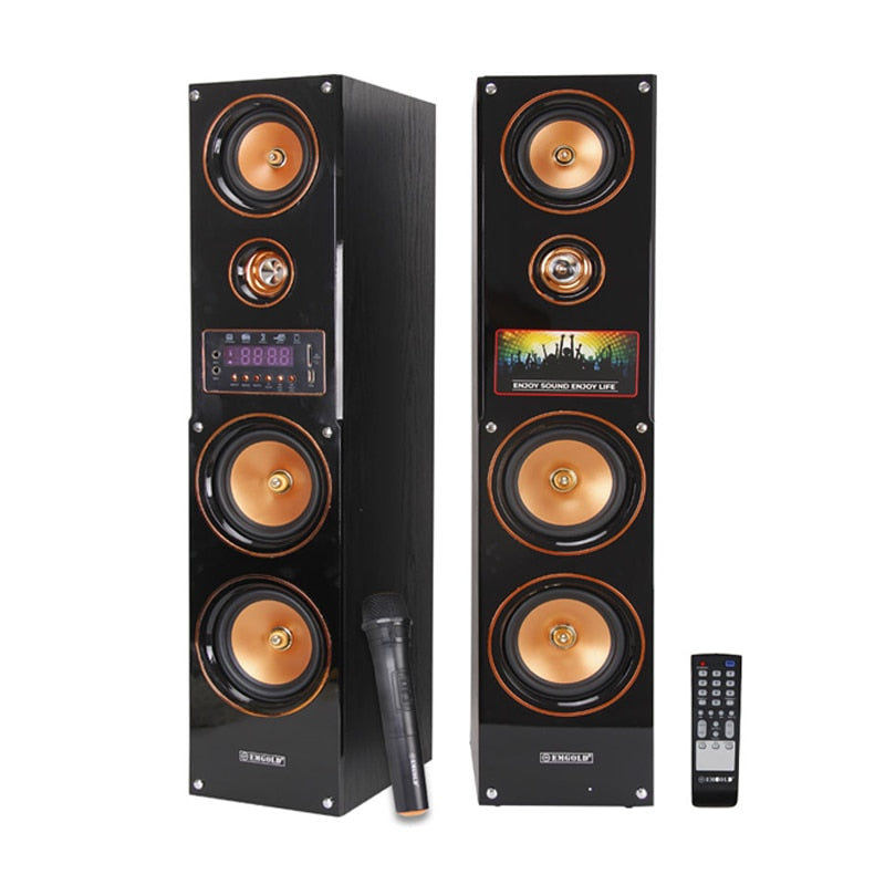 200W High-power 6.5 Inch Floor-standing Three-way Speaker with Dual Bass Home Theater Hifi Fever Speaker High Fidelity A Pair