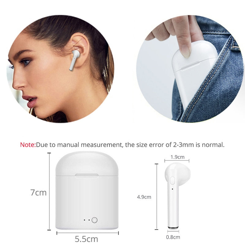 i7s TWS Wireless Headphones Bluetooth Earphone Air Earbuds Sport Handsfree Headset With Charging Box For Xiaomi iPhone Android