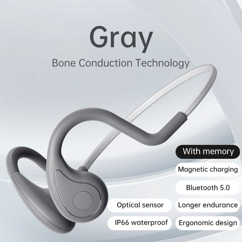 Bone Conduction earphones Wireless Bluetooth HifiEar-hook headphones Waterproof bone conduction headphone withmic Earbud Headset