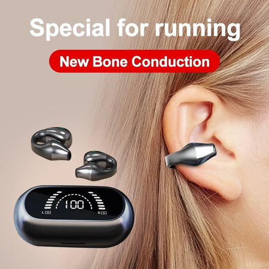 2023 NEW Original Bone Conduction Bluetooth Headsets Open Ear Clip Wireless Headphones with Mic Sports Earphones for iphone