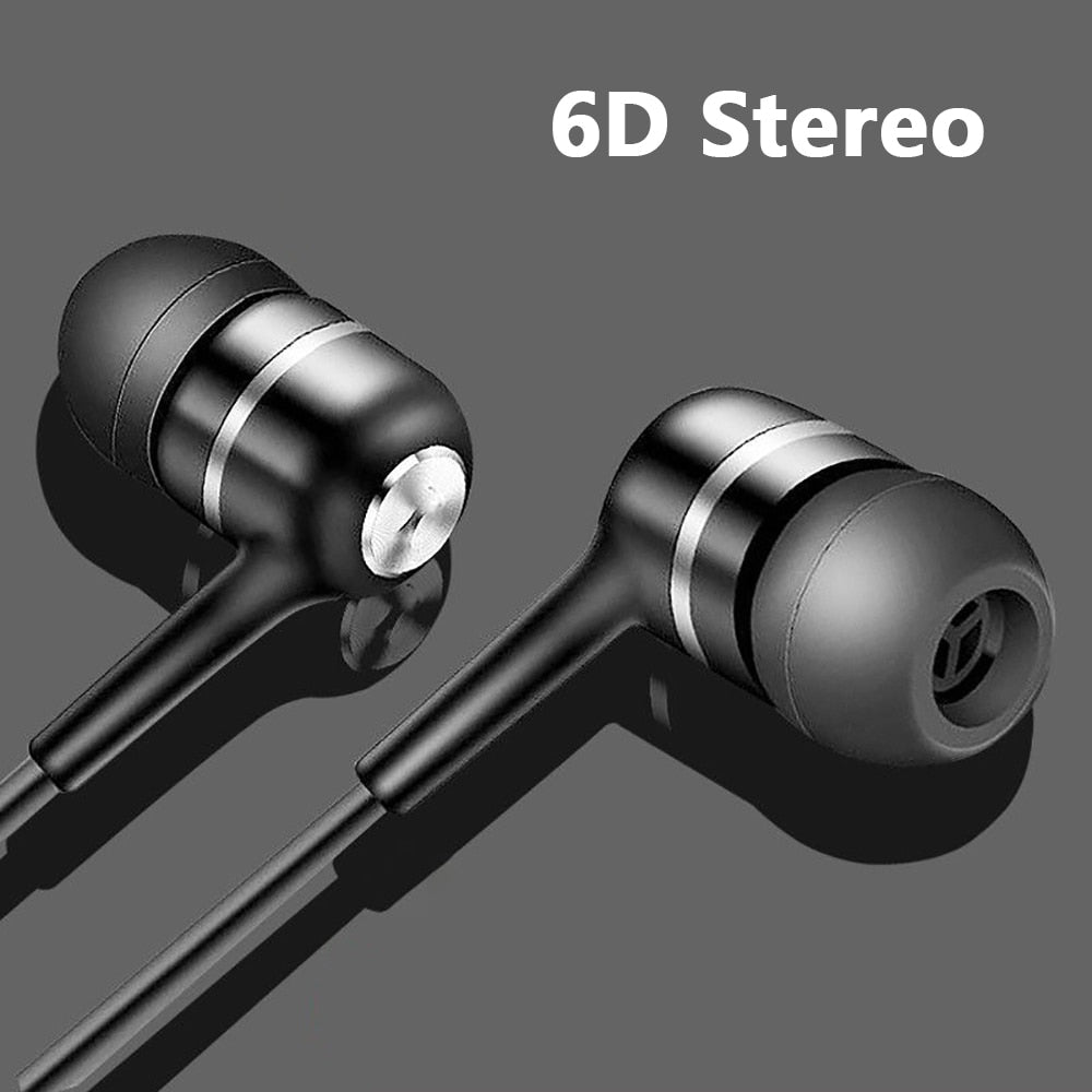 3.5mm Wired Headphones Sports Earphones HIFI Bass Wired Earbuds in-Ear Headset Game Subwoofer with Mic Handsfree Call for Xiaomi