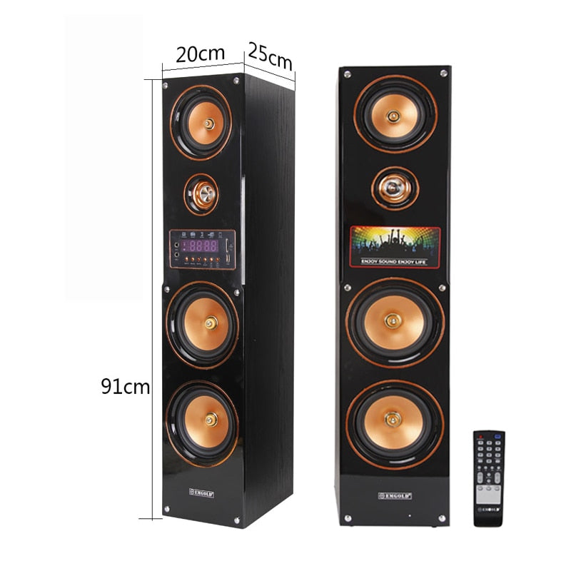 200W High-power 6.5 Inch Floor-standing Three-way Speaker with Dual Bass Home Theater Hifi Fever Speaker High Fidelity A Pair