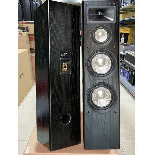 200W Dual 8-inch Three-way Home Theater Passive Speaker High Power High-fidelity Home Fever Floor-standing Audio Front Speaker