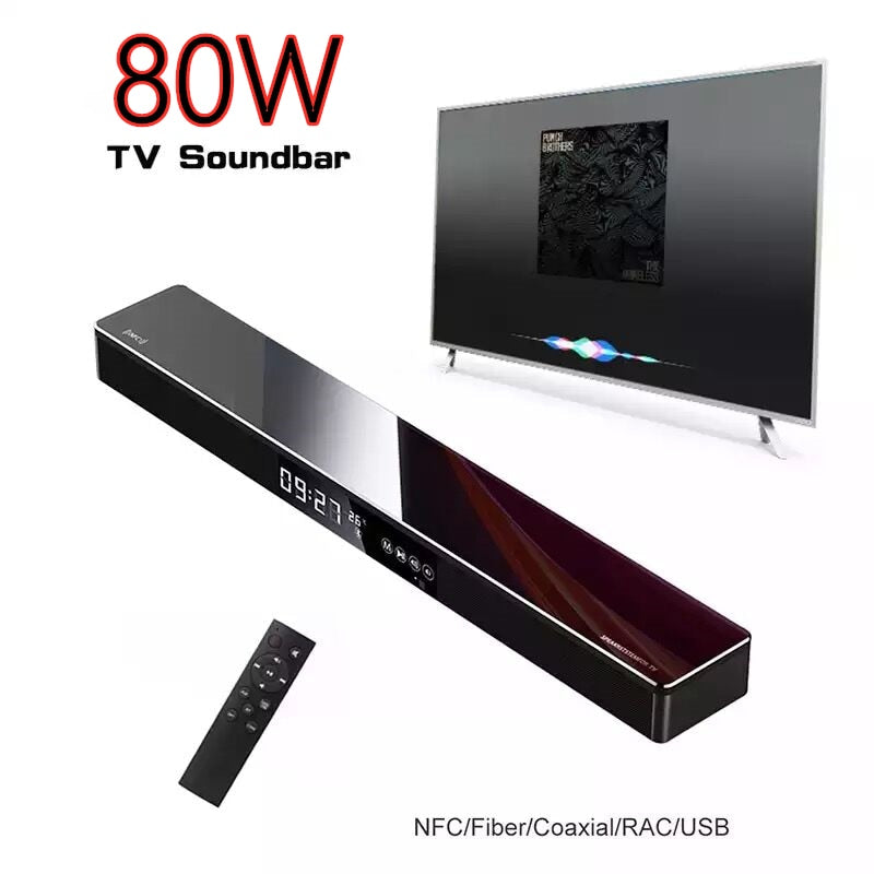 80W Super Power TV Soundbar Home Theater Bluetooth Sound System Bar Bar Bar Speaker Bluetooth Speaker Echo Wall Stereo Surround